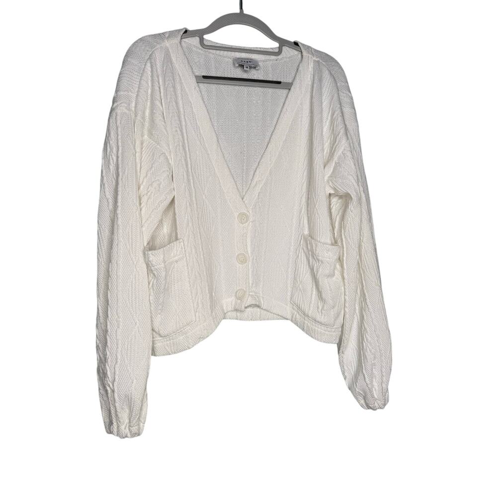 SABO white‎ knite csrdigan sweater